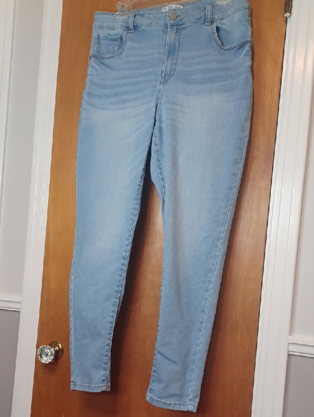 Wax Jean Light Blue Skinny Stretch Jeans Sz.14. Rise 11".L.29". W.33"